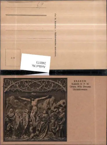 240573,Krakow Krakau Kosciol Oltarz Wita Stwosza Ukrzyzowanie Kreuzigung Jesus