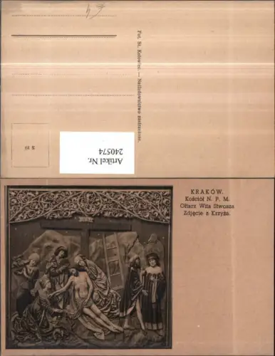 240574,Krakow Krakau Kosciol Oltarz Wita Stwosza Zdjecie z Krzyza Kreuz Jesus