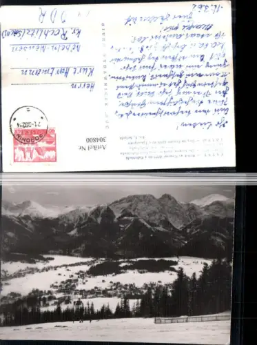 304800,Tatry b. Zakopane Widok na Glewont z Gubalowki Bergkulisse Winterbild