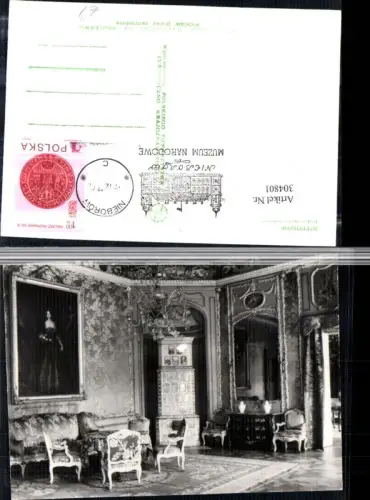 304801,Nieborow Palac Sala czerwona Palast Schloss Innenansicht