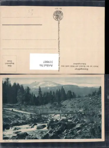 319807,Künstler Ak An der Kochel Riesengebirge Blick n. d. Schneegruben