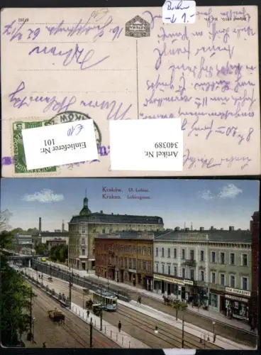 340389,Krakow Krakau Lubiczgasse Geschäfte Straßenbahn