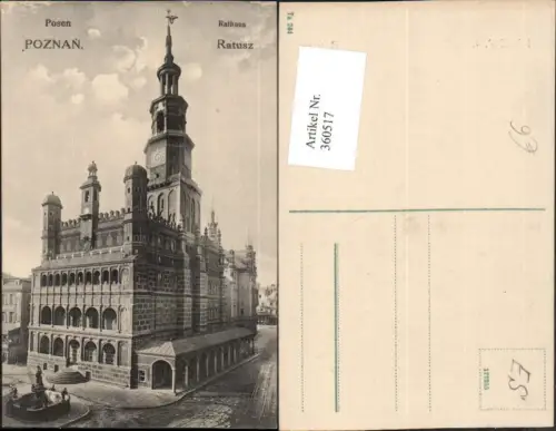 360517,Poland Posen Poznan Rathaus Ratusz