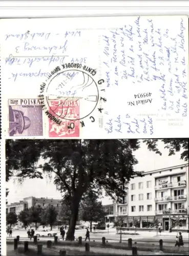 495934,Poland Gizycko Fragment miasta Gebäude Baum