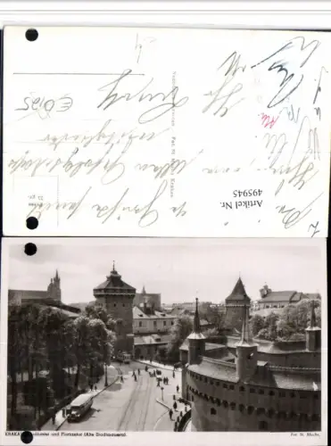 495945,Poland Krakau Krakow Bastei u. Floriantor Stadtmauer Türme