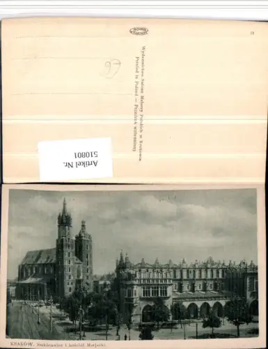 510801,Poland Krakow Krakau Sukiennice i kosciol Marjacki Kirche