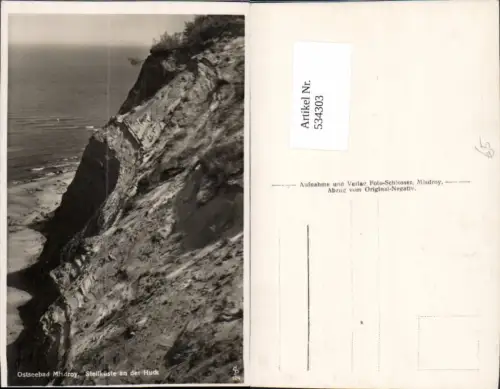 534303,Foto Ak Ostseebad Misdroy Miedzyzdroje Steilküste a. d. Huck Küste Poland