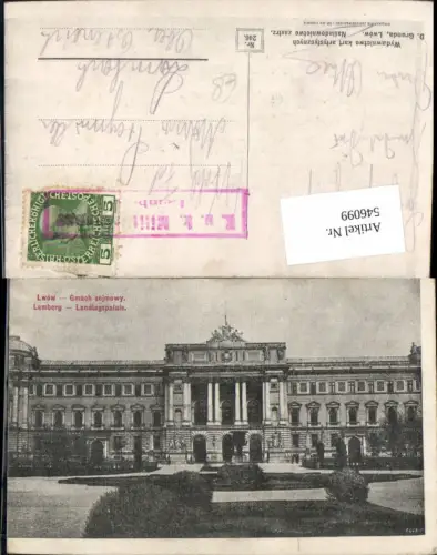546099,Poland Lwow Lemberg Landtagspalais Zensur Feldpost