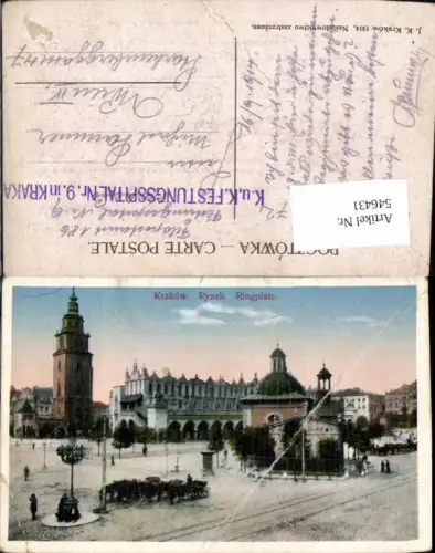 546431,Poland Krakow Krakau Ringplatz Feldpost Festungsspital 9 Krakau