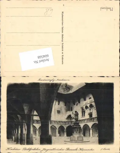604568,Künstler AK Radierung Krakau Krakow Poland Bibliothek Kopernika