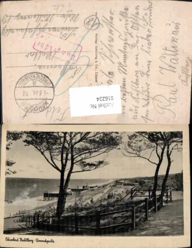 616224,Ostseebad Kahlberg Strandpartie Krynica Morska Poland Feldpost Stempel Nachgebühr