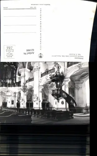 621966,Foto Ak Krzeszow Kamienna Góra Kosciol pocysterski Nawa glowna Kirche Innen Poland