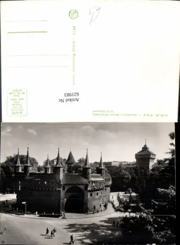 621983,Foto Ak Krakow Krakau Barbakan i Brama Florianska Poland