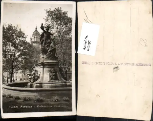 649297,Foto Ak Posen Perseus u. Andromeda Brunnen Poland