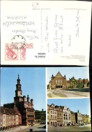 649300,Mehrbild Ak Poznan Posen Renesansowy ratusz Uniwersytet Poland