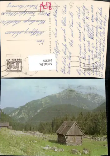 649305,Tatry Zachodnie Polana Chochotowska Hütte Bergkulisse Zakopane Poland