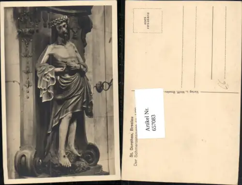 657083,Wroclaw St Dorothea Breslau Schmerzensmann Statue Poland