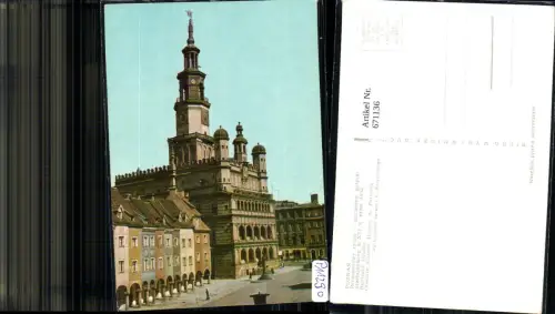 671136,Posen Poznan Renesansowy ratusz perwotnie gotycki Poland