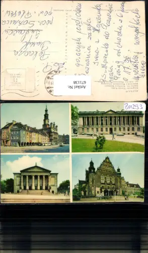 671138,Mehrbild Ak Posen Poznan Fragment Starego Rynku Opera im Stanislawa Moniuszki Poland
