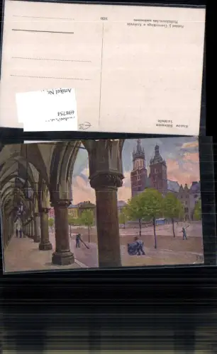 698754 Künstler AK Krakow Tuchhalle Krakau