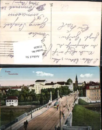 713639 Posen Theaterbrücke Feldpost Pirmasens
