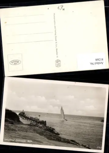 81268,Ostseebad Dievenow Mole Segelboot Steg