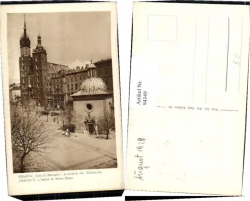 94349,Krakow Krakau Notre Dame Straßenansicht