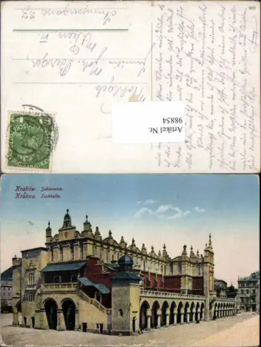 98854,Krakau Krakow Tuchhalle 1915