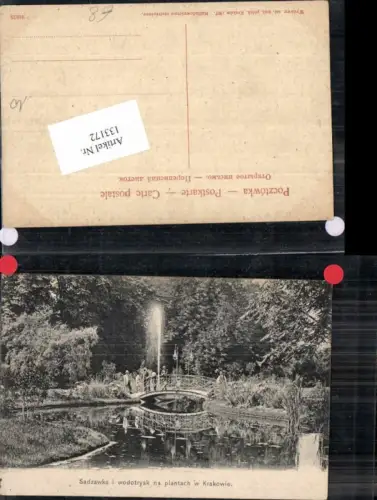 133172,Sadzawka plantach Krakow Krakau Krakowie 1900