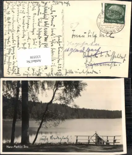 133558,Hans Machlin See Machlinko Machliny Pommern Gmina Czaplinek Drawsko County