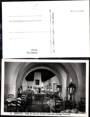 76446,Queluz Sala de Cha do Palacio Nacional Antiga Cozinha Speisesaal