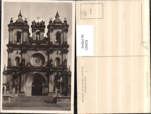 229478,Portugal Mosteiro de Alcobaca Fachada da Igreja Kirche