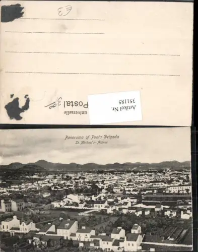 351185,Ponta Delgada Panorama St. Michaels Azores Totale