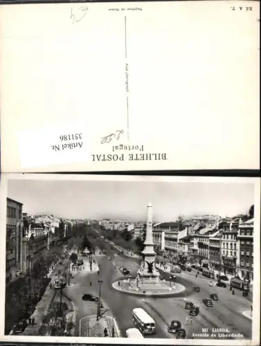 351186,Lisboa Lissabon Avenida da Liberdade Straßenansicht Obelisk