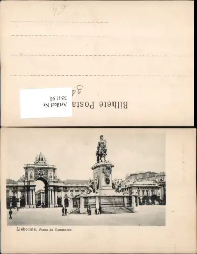 351190,Lisbonne Lissabon Place du Commerce Denkmal