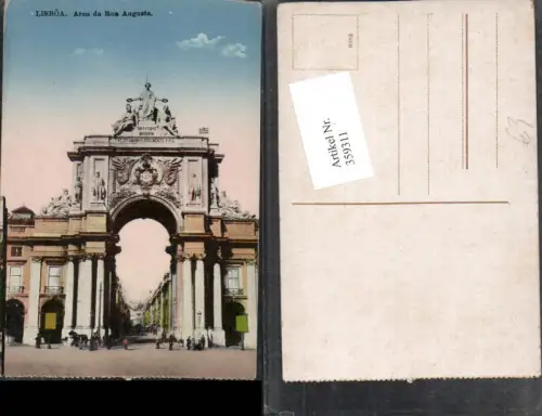359311,Lisboa Lissabon Arco de Rua Augusta Bogen Straßenansicht