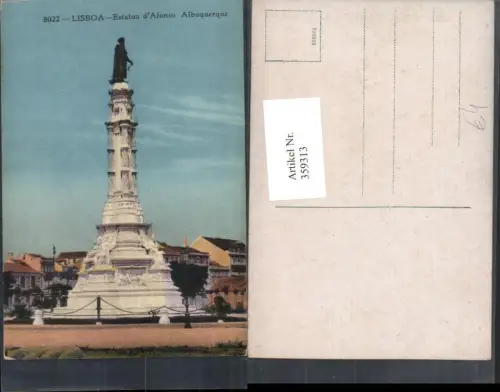 359313,Lisboa Lissabon Estatua d'Afonso Albuquerque Statue Denkmal