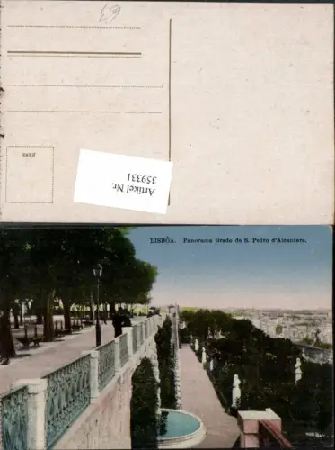 359331,Lisboa Lissabon Panorama tirado de S. Pedro d'Alcantara