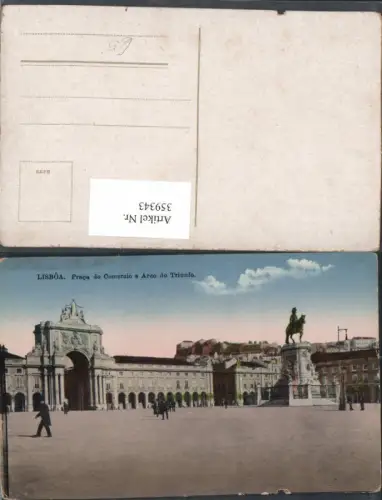 359343,Lisboa Lissabon Praca do Comercio e Arco do Triunfo Denkmal Tor Bogen
