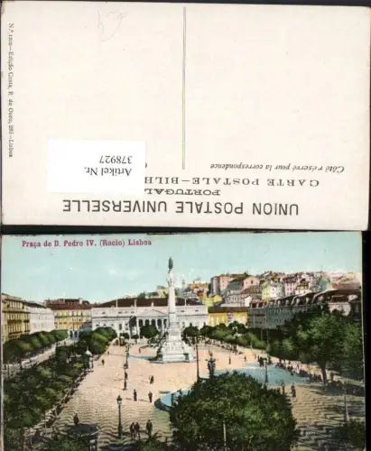 378927,Portugal Lisboa Lissabon Rocio Praca de D. Pedro IV Platz Säule Brunnen