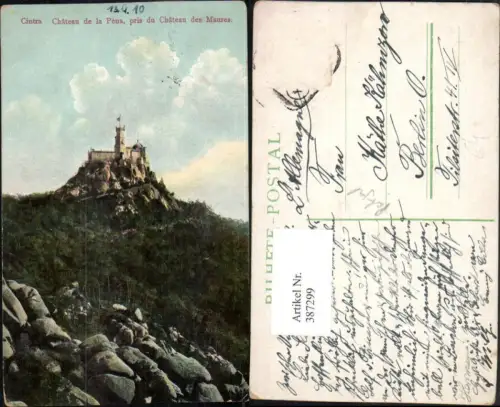 387299,Portugal Cintra Sintra Chateau de la Pena pris du Chateau des Maures Schloss