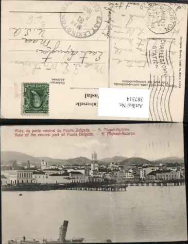 387314,Portugal Sao Miguel Acores Vista da parte central de Ponta Delgada Teilansicht