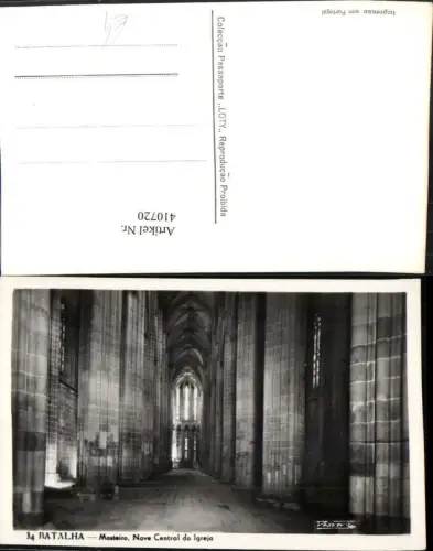 410720,Portugal Batalha Mosteiro Nave Central da Igreja Kirche Innenansicht