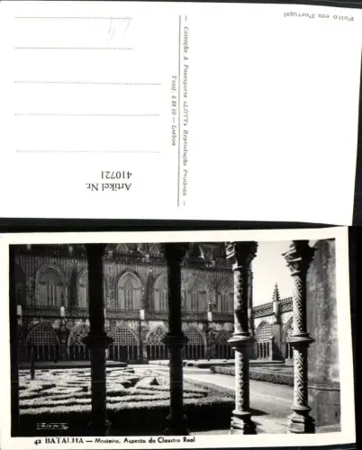 410721,Portugal Batalha Mosteiro Aspecto do Claustro Real Kloster Säulen