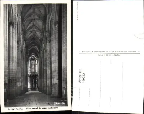 410732,Portugal Batalha Nave central da Igreja do Mosteiro Kloster Kirche Innenansicht