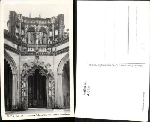 410733,Portugal Batalha Portico e Tribuna Real das Capelos Imperfeitas Portal
