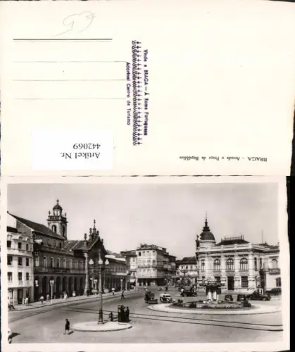 442069,Portugal Braga Arcada e Praca da Republica Platz