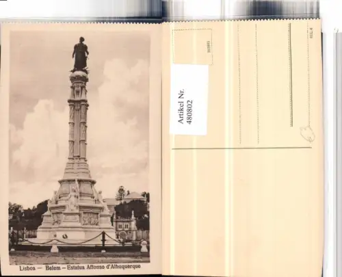 480802,Portugal Lisboa Lissabon Belem Estatua Affonso Albuquerque Statue