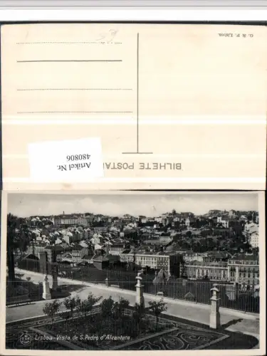 480806,Portugal Lisboa Lissabon Vista de S. Pedro Alcantara Teilansicht