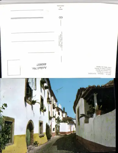 480807,Portugal Obidos Rua tipica Straßenansicht Gasse